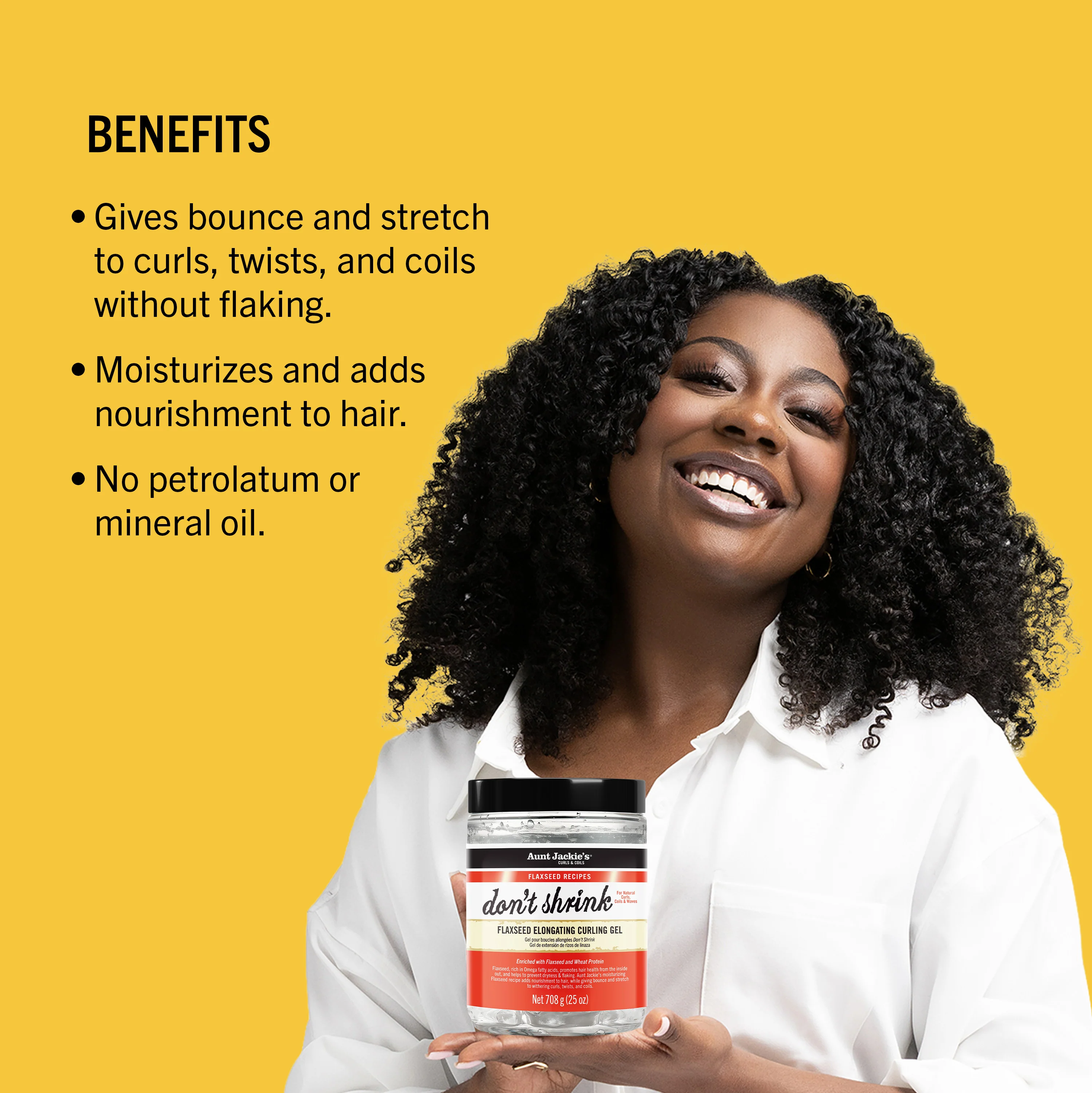 Don't Shrink Flaxseed Elongating Curling Gel - Value Size 25 oz - Image 3