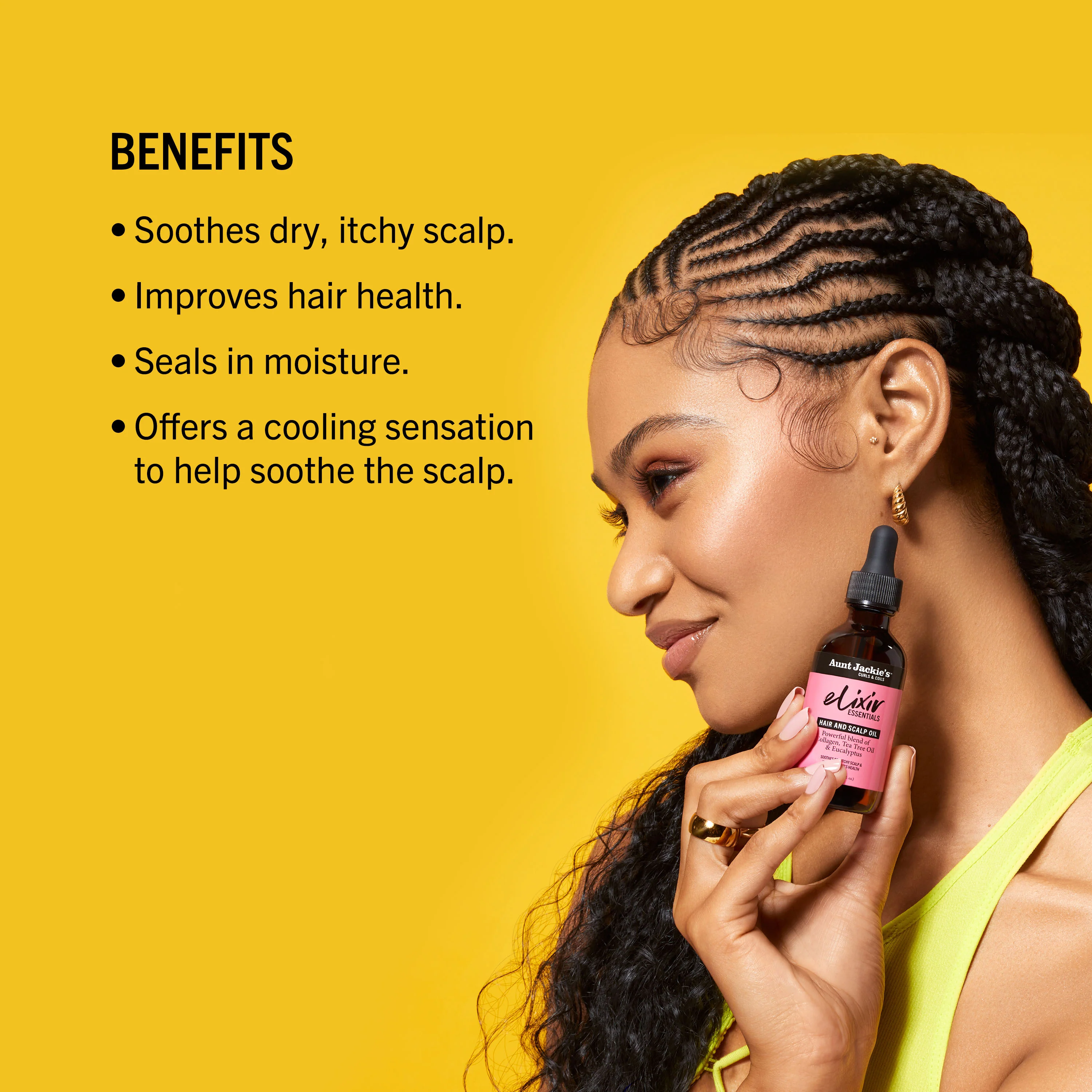 Collagen, Tea Tree Oil & Eucalyptus Elixir Hair & Scalp Oil - Image 3