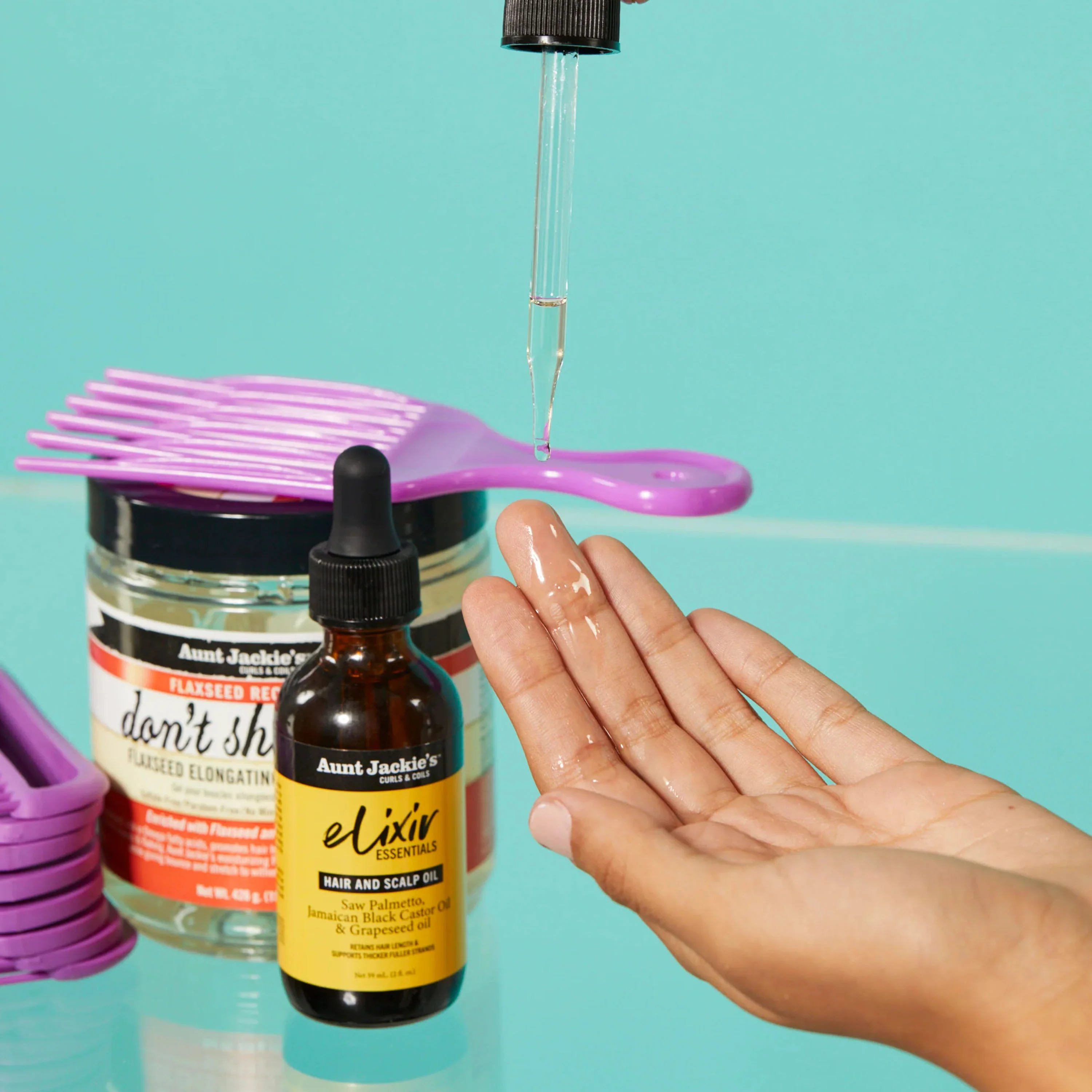 Saw Palmetto, Jamaican Black Castor & Grapeseed Oil Elixir Hair & Scalp Oil - Image 4